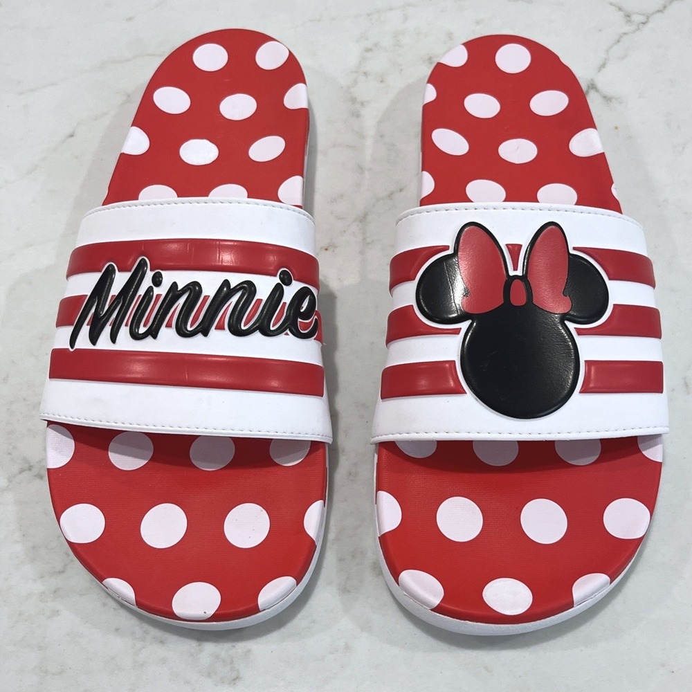 Adidas Adilette Comfort Disney Minnie Mouse Slides NWOT Flip Flop Womens Size 11